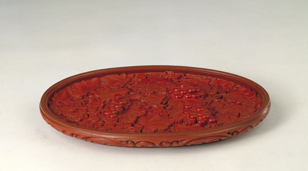 图片[2]-Red grape oval disk-China Archive